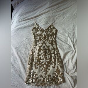Windsor Gold & Cream Homecoming Dress